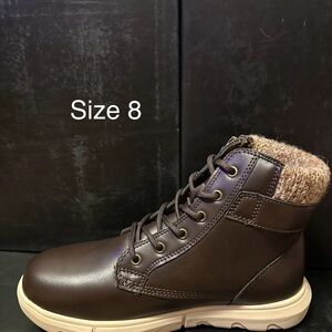 Brand New Woman’s Brown Leather Boot - size 8